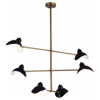 ST LUCE SL1801.303.06 Люстра подвесная ST-Luce Античная бронза/Черный E14 6*60W