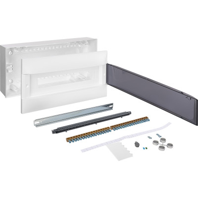 137615 Пластиковый щиток Legrand Practibox S, навесной, цвет двери "Дымчатый", 1X22