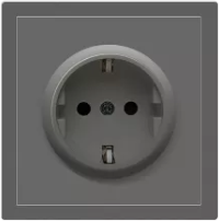 Розетка электрическая 2к+з, Donel серия R98, цвет Матовый Шоколад