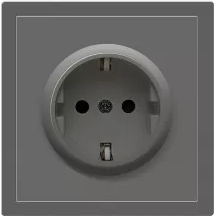 Розетка электрическая 2к+з, Donel серия R98, цвет Матовый Шоколад