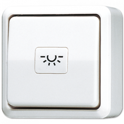 Кнопка 10A 250V ~  для накладного монтажа, 634AWW