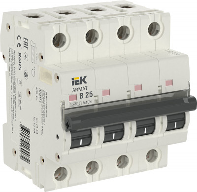 ARMAT Автоматический выключатель M10N 4P B 25А IEK, AR-M10N-4-B025