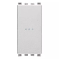 Vimar Переключатель 1P осевой 16AX, серебро матовое, 20105.N