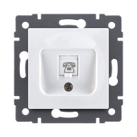 Розетка телефонная RJ11, белый Kollinger REA-009WH для Aspekt, Eleganz, Reflex Розетка телефонная RJ11, белый Kollinger REA-009WH для Aspekt, Eleganz, Reflex
