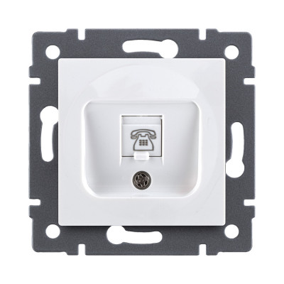 Розетка телефонная RJ11, белый Kollinger REA-009WH для Aspekt, Eleganz, Reflex