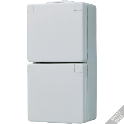 Штепсельная розетка SCHUKO для накладного монтажа двойная, с полем для надписи IP44, 622NAW