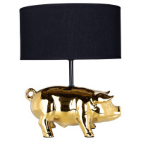 Arte Lamp PROCYON, Светильник настольный интерьерный, цвет арматуры - ЗОЛОТО, цвет плафона/декора - ЧЕРНЫЙ, 1х40W E27, A4039LT-1GO