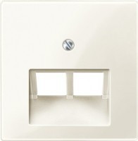 SM Накладка для комп./тлф. розетки 2хRJ45, беж. блест.