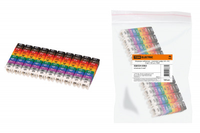 Маркеры наборные – комплект цифр («0»-«9») 4  мм2 (100 шт.) TDM Electric, SQ0534-0063