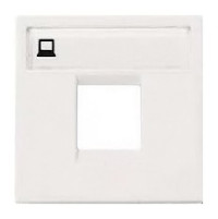 N2218.1 BL     Abb NIE Накладка для 1-го суппорта/разъёма типа 2017.. и/или 2018.., 2-модульная, Zenit, альп. б 2