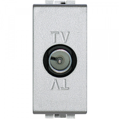 NT4202D NT4202D - LivingLight TV розетка оконечная 1-мод., "папа" с возможностью обратной связи, алюминий, Bticino