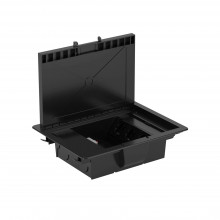 ДКС Лючок напольный 12 мод, черный RAL 9005, 88012