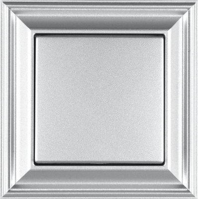 Рамка 1-пост; термопласт; алюминий; Eco Deco, EPD481AL