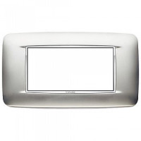 Vimar Накладка с закруглениями для 4 модулей хром сатинированый, 20684.C23