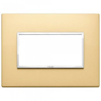 Vimar Накладка Eikon Evo на 4 модуля, сатинированное золото, 21654.10