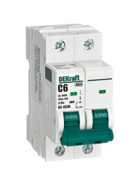 DEKraft Авт. выкл. без теплозащиты 2P 6А х-ка C 6кА ВА-103M