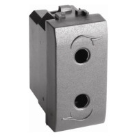 ДКС Электрическая розетка, черная, 1мод., 77491N