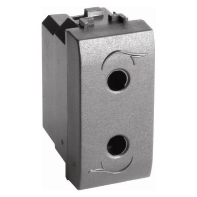 ДКС Электрическая розетка, черная, 1мод., 77491N