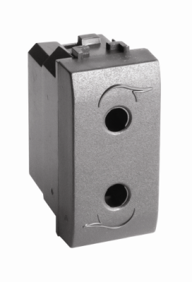 ДКС Электрическая розетка, черная, 1мод., 77491N