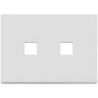 Vimar Накладка плоская, 3 модуля на 2 кнопки, Flat, белая матовая, 22683.2.01