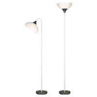 LUSSOLE FLAGSTAFF Торшер, цвет основания - белый, плафон - акрил (цвет - белый), 1x60W E27, LSP-0506