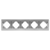 GUSI Ugra РАМКА 5-местная, цвет серебро., С1150-004