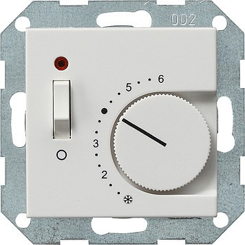 039327 Gira Терморегулятор с размыкающим контактом 24V/10 (4)A и контрольной лампой