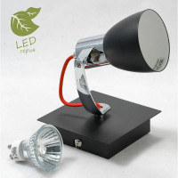 LUSSOLE FRONTINO Спот, цвет основания - черный, плафон - металл (цвет - черный), 1x5,5W GU10, GRLSL-7401-01