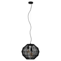 390065 Подвесной потолочный светильник (люстра) ORBETELLO, 3x40W, E27, H1500, ?450, сталь, черный