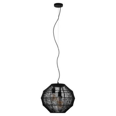 390065 Подвесной потолочный светильник (люстра) ORBETELLO, 3x40W, E27, H1500, ?450, сталь, черный