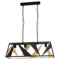 39904 Подвесной потолочный светильник (люстра) TABLONCITO, 4x40W, E27, L965, B265, H1535, сталь, чер