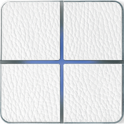 Basalte Выключатель 4-клавишный, enzo collection, цвет white leather