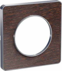 S53P802P - ODACE РАМКА 1-пост., для мех-ма цв. алюм., ДЕРЕВО "ВЕНГЕ", Schneider Electric S53P802P - ODACE РАМКА 1-пост., для мех-ма цв. алюм., ДЕРЕВО "ВЕНГЕ", Schneider Electric