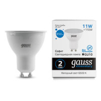 Лампа Gauss Elementary MR16 11W 850lm 6500K GU10 LED 1/10/100, 13631 Лампа Gauss Elementary MR16 11W 850lm 6500K GU10 LED 1/10/100, 13631