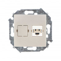 Simon Simon15 Розетка телефонн. RJ11, винт. зажим, шампань, 1591480-034