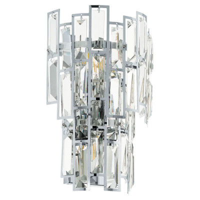 39628 Бра CALMEILLES 1, 3x25W(E14), L215, H330, А130, сталь, хром/хрусталь, прозрачный