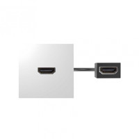 Simon 400 Белый Модуль с адаптером, проходной HDMI мама/мама, 40001194-030