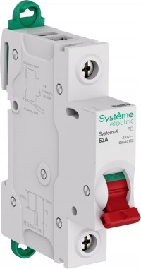 Systeme9 Выключатель нагрузки (ВН) 1P 63A 230В, Systeme Electric, S9S40163
