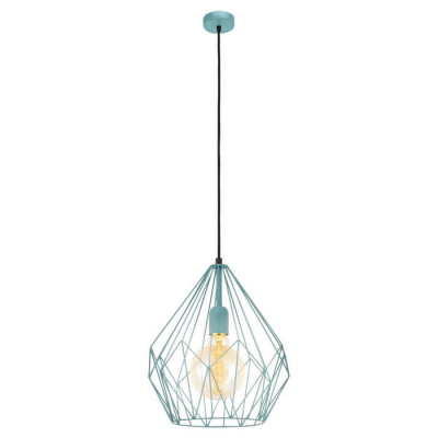 49259 Подвес CARLTON 1, 1x60W (E27), ?310, H1100, сталь, мята