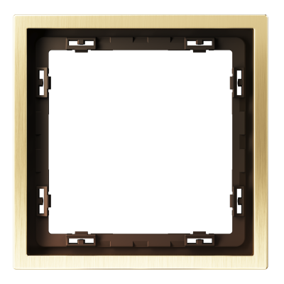 Рамка металлическая на 1 пост, S70 Metal (латунь), VLSM120109