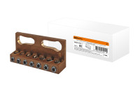 Шина универсальная распределительная ШнУР 2 на плоскую шину 7x16мм2 450 А TDM Electric, SQ0801-0102