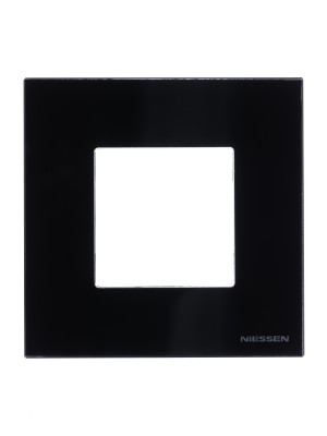 N2271 CN - Рамка 1-постовая, 2-модульная, серия Zenit, стекло чёрное - 2CLA227100N3101