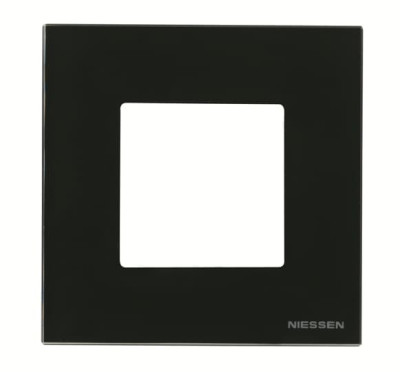 N2271 CN - Рамка 1-постовая, 2-модульная, серия Zenit, стекло чёрное - 2CLA227100N3101