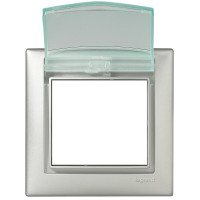 Legrand Рамка IP44 влагозащищённая c крышкой - Legrand Valena - алюминий, 770150