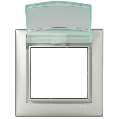 Legrand Рамка IP44 влагозащищённая c крышкой - Legrand Valena - алюминий, 770150