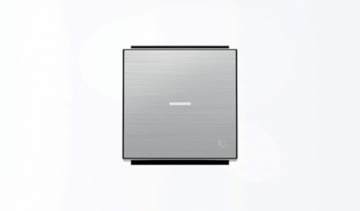 8504.3 AI - Клавиша для 1-клавишных выключателей/переключателей/кнопок с символом ЗВОНОК и линзой подсветки, серия SKY, цвет нержавеющая сталь - 2CLA850430A1401