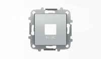 8585 PL - Накладка для механизмов зарядного устройства USB, арт.8185, серия SKY, цвет серебристый алюминий - 2CLA858500A1301