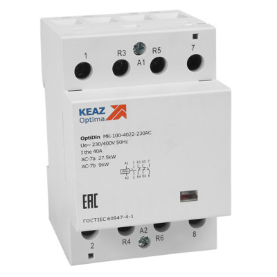 КЭАЗ Контактор модульный OptiDin MK-100-4040-230AC, 321187