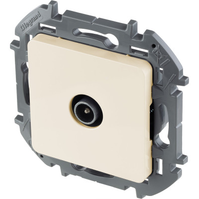 Legrand Розетка TV (телевизионная) - Legrand Inspiria - проходная 14дБ 5-862мГц - слоновая кость, 673861