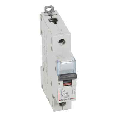 Legrand Автоматический выключатель DX? 10000 - 16 кА - тип характеристики C - 1П - 230/400 В~ - 25 А - 1 модуль, 409116